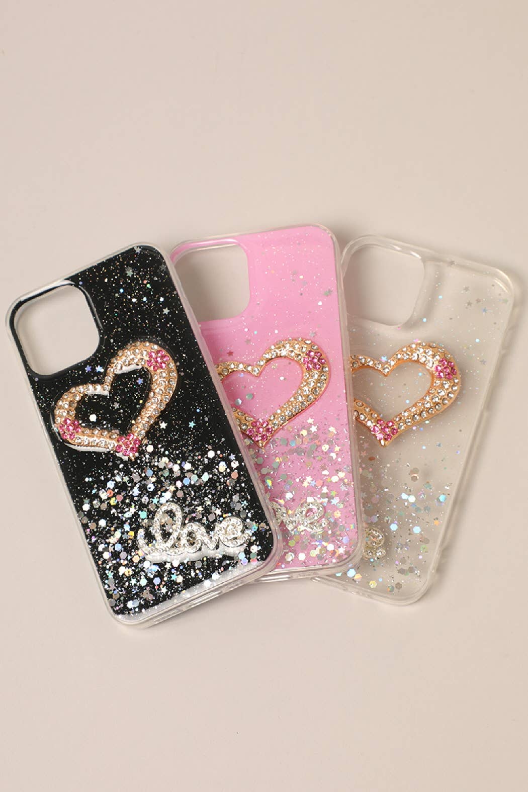 Fashion City - Wholesale Phone Case - Women's - Heart Sparkling Glitter iPhone 12 / 12 Pro Case7