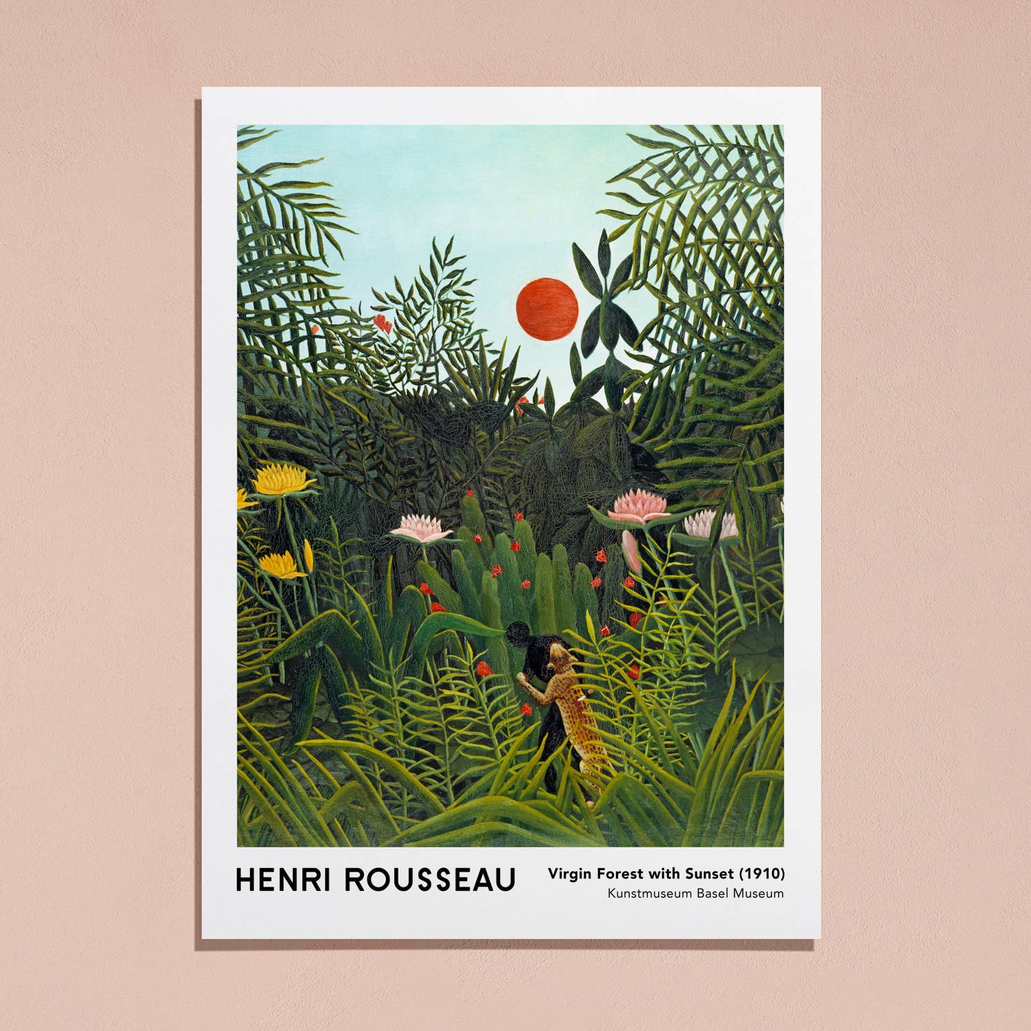 Sugar & Canvas - Wholesale Art Print - Henri Rousseau Virgin Forest with Sunset Art Print HR054