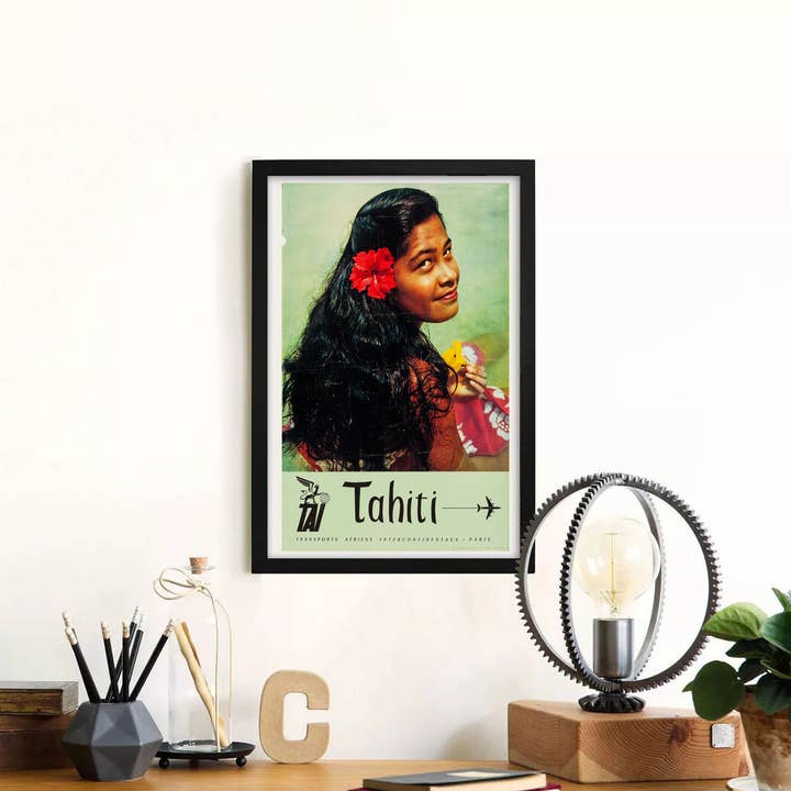 The Curious Desk – wholesale Poster – Tahiti – Vintage Travel Poster Print