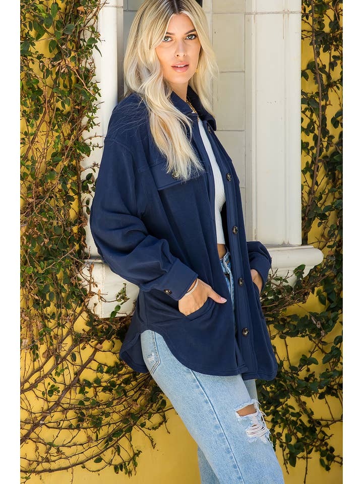 Sweet Lovely by Jen - Wholesale Shirt Jacket/Shacket - Women's - SOFT COZY WASHED SHACKET17