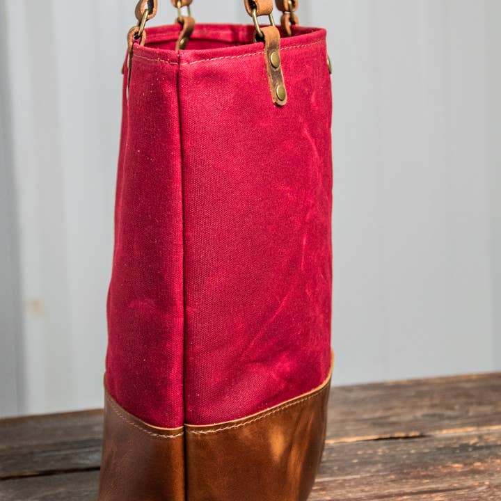 In Blue Handmade - Wholesale Tote bag – Women's - Essential Waxed Canvas and Leather Tote with Options7