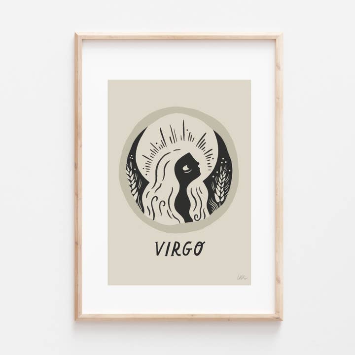 Lauren Marina - Wholesale Art Print - Virgo Zodiac Star Sign Art Print0