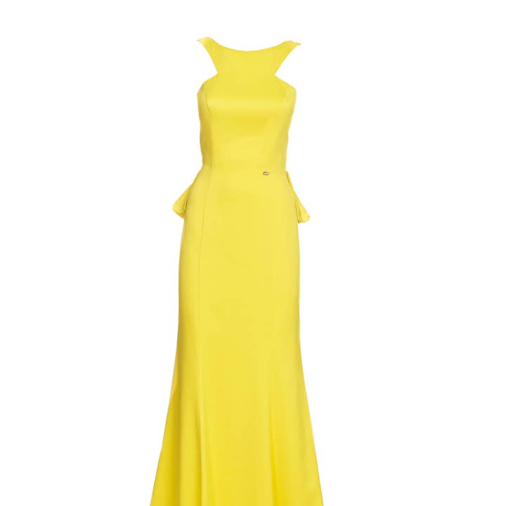 Semi-havfrue lang kjole med bageste flæse for engroshandel hos Kuea Italian Style