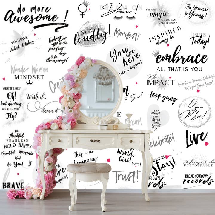 Girl Power 24/7 - Wholesale Wallpaper - Girl Power 24/7 Peel & Stick Wallpaper - Be Unstoppable! 2