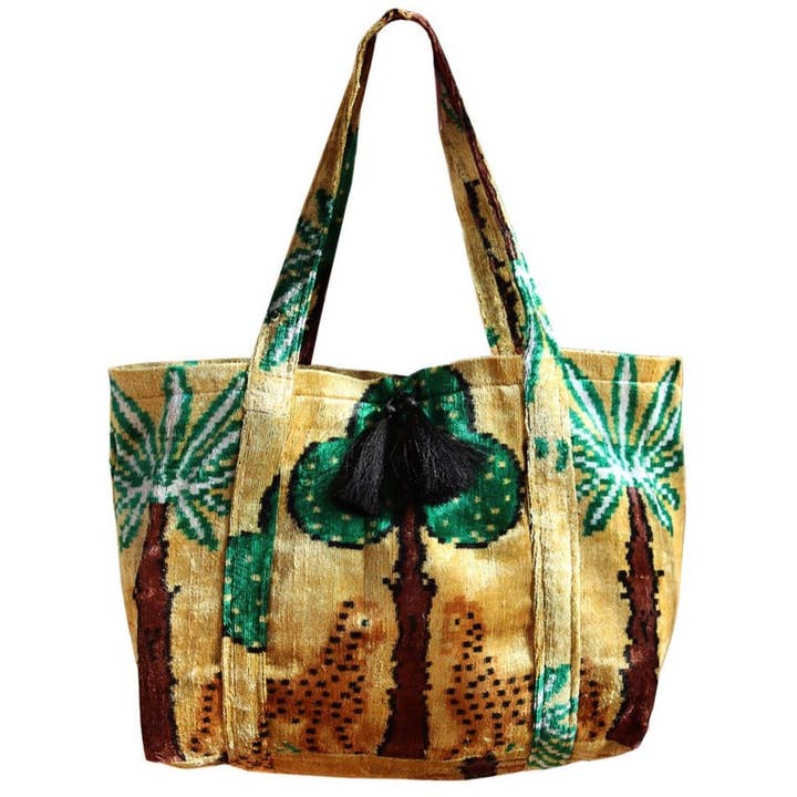 Silkevelour Ikat Oversize Taske 004 for engroshandel hos MIASETA