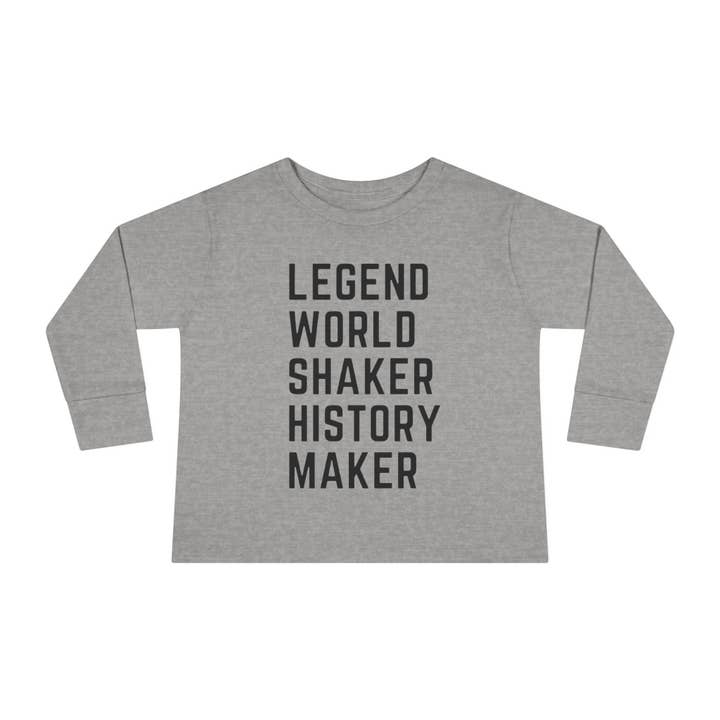 T-shirt à manches longues History Maker pour tout-petits pour la vente par Get Primped