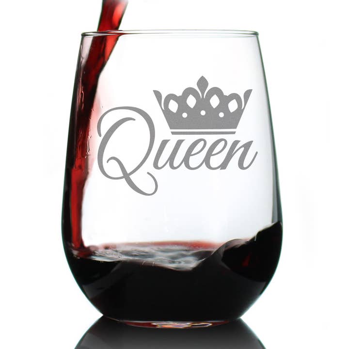 Queen Stemless Wine Glass - Gifts and Decor for wholesale by bevvee