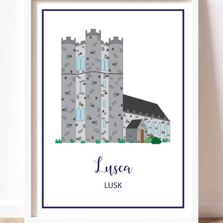 Lusk Round Tower for wholesale by Prints of Ireland
