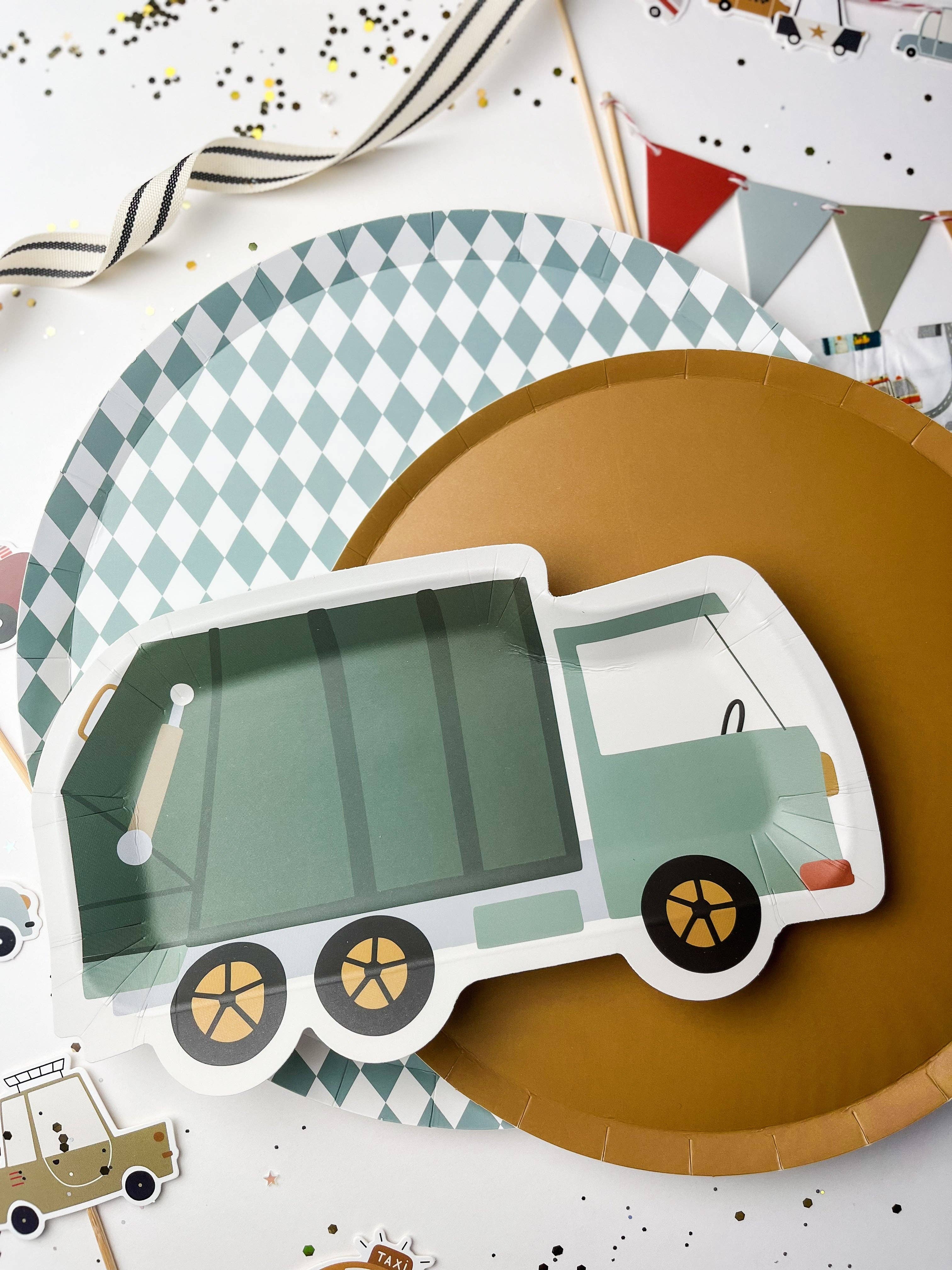 Josi James - Wholesale Disposable Plate - Green Bavarian Check Plate, XL5