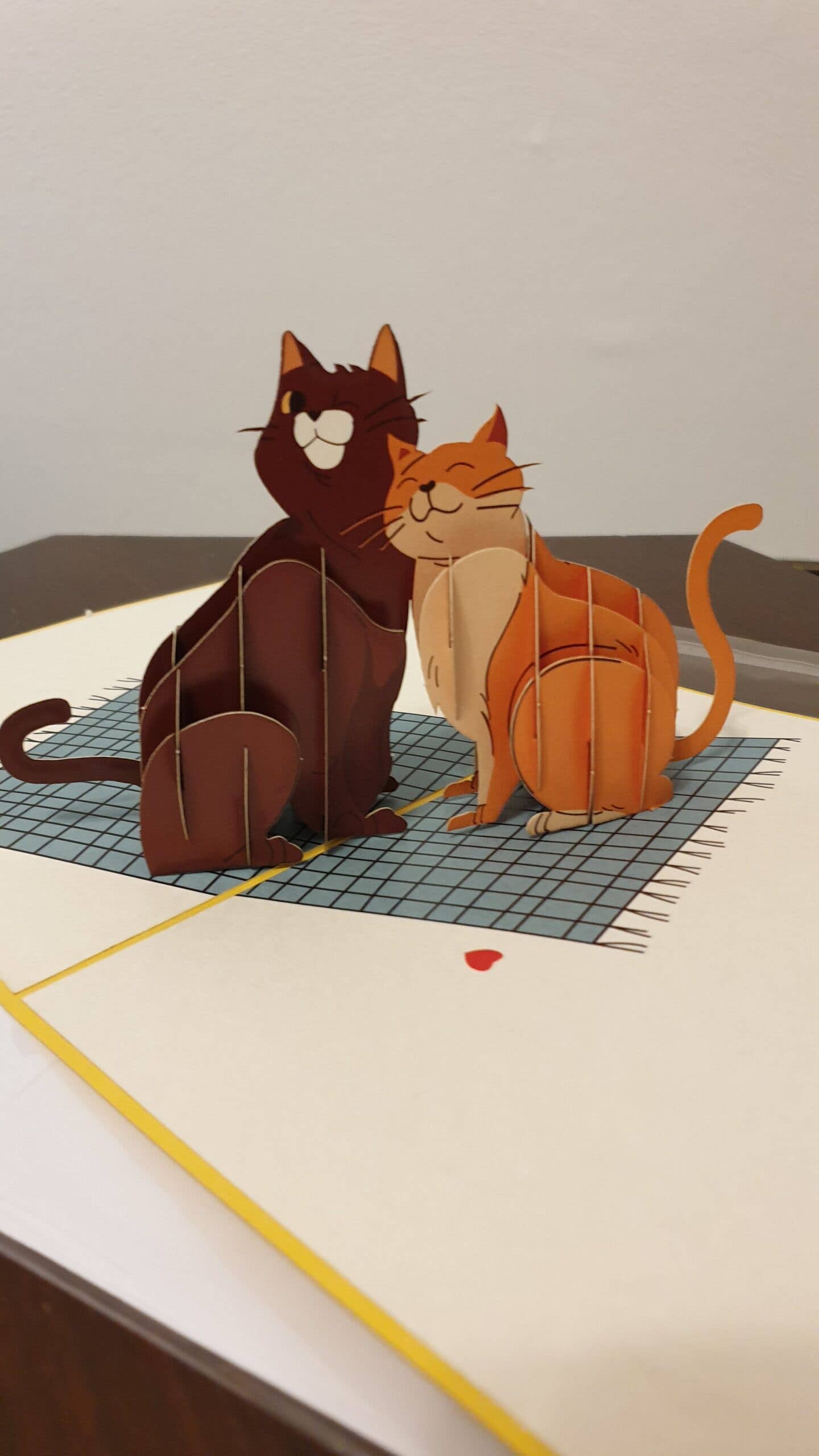 Papier Paradies - Wholesale Everyday Greeting Card - 3D Pop Up Cats Cuddling1