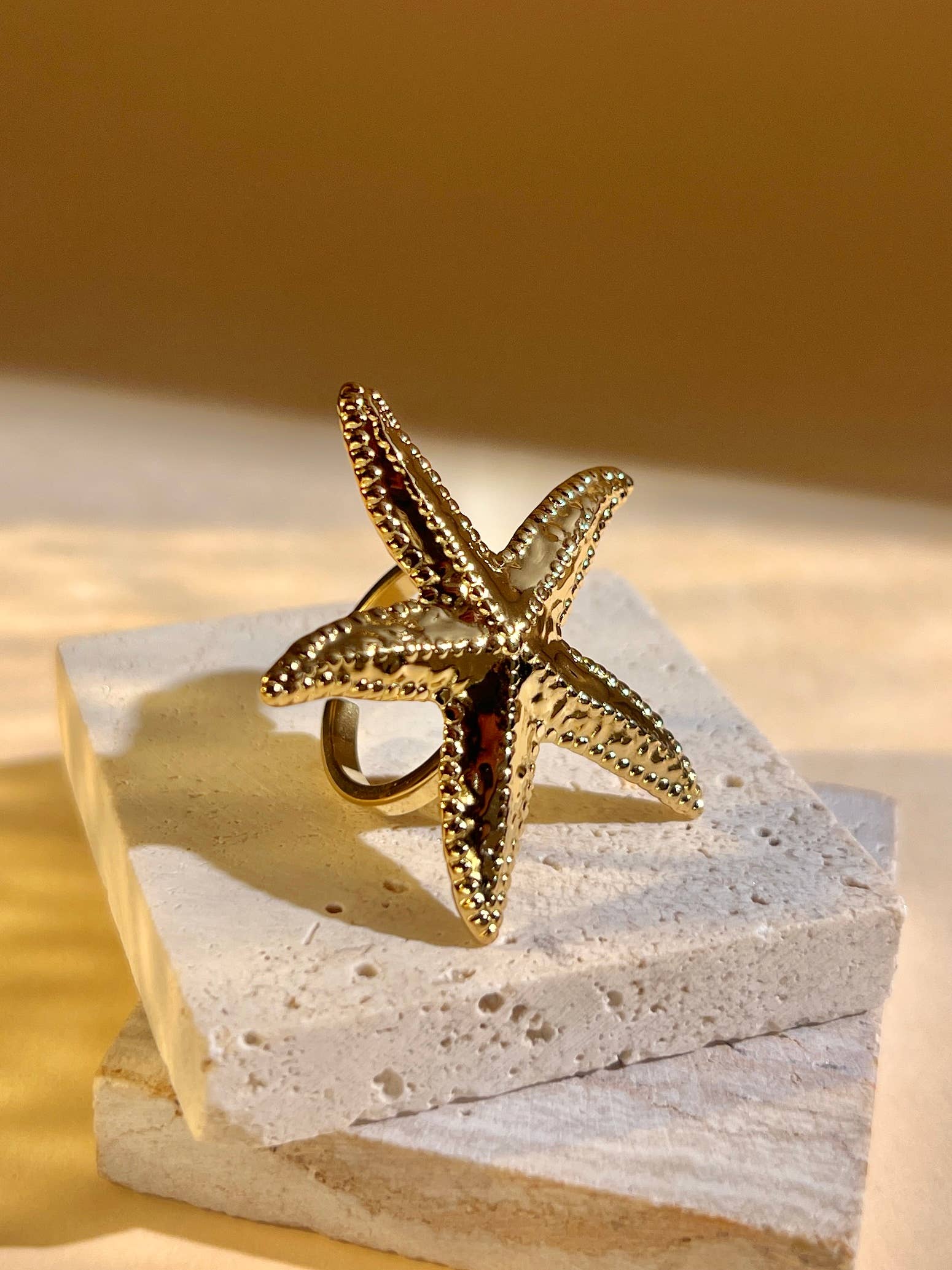 COSMOS - Wholesale Cocktail/Statement Ring - Adjustable Stainless Steel Starfish Ring4