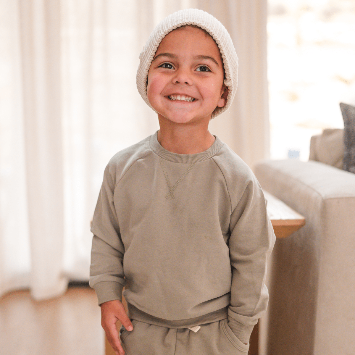 Wholesale Sweatshirt + Jogger Matching Set | Sage for your