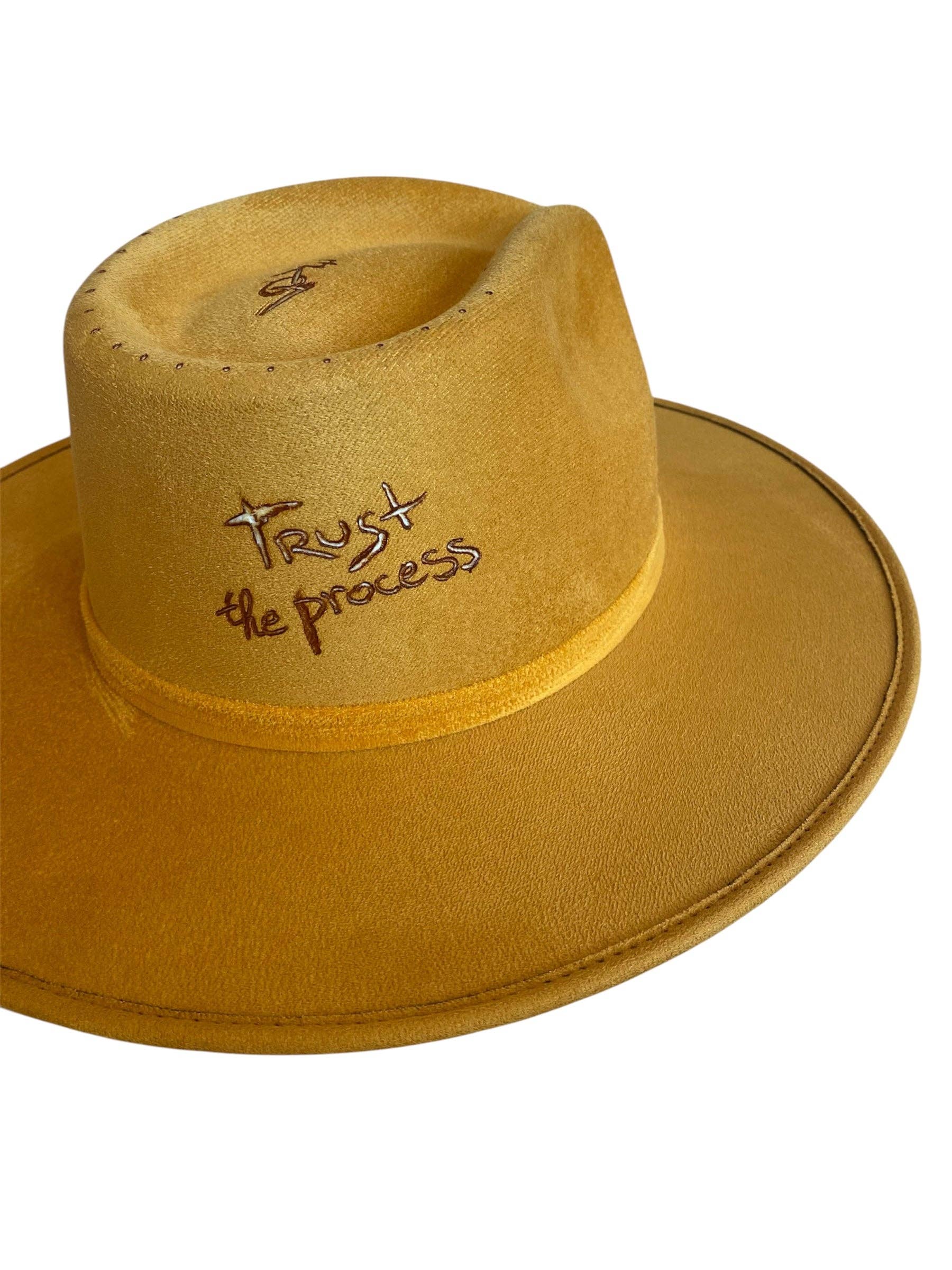 Margarita - Wholesale Fedora - Women's - Mustard Fedora Jewel Hat2