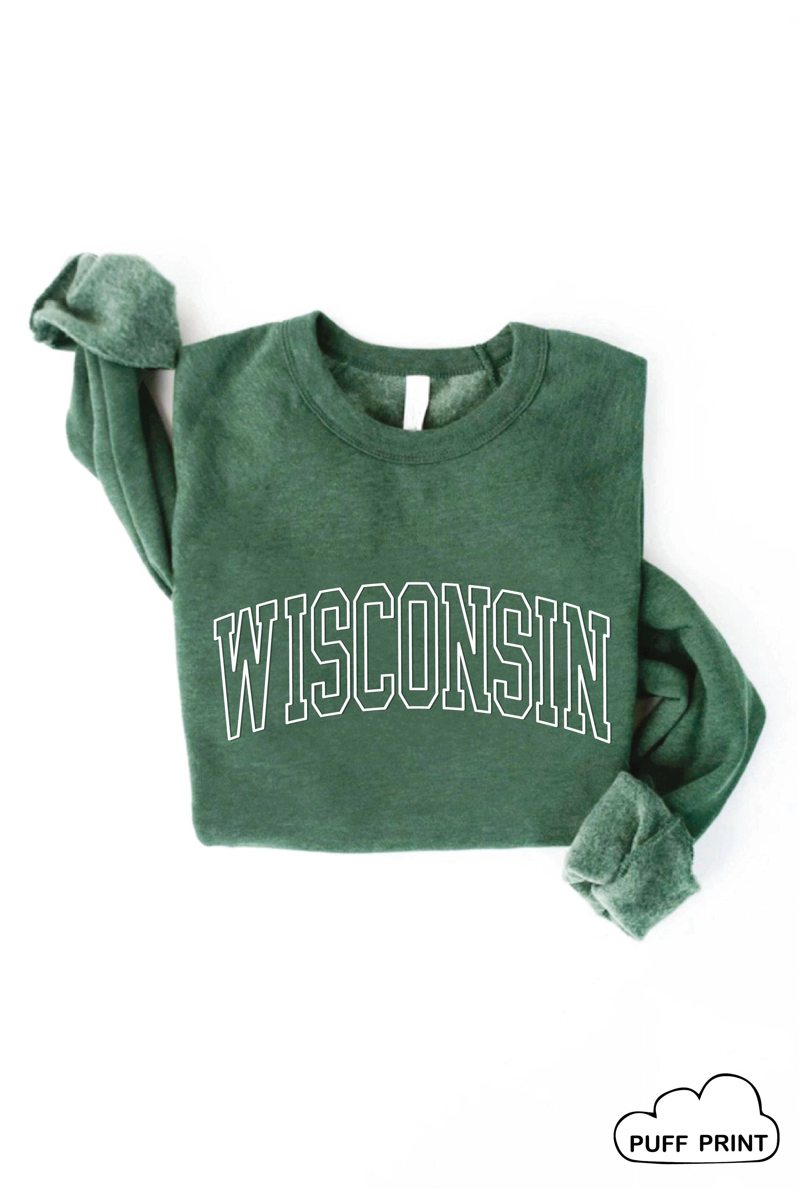 OAT COLLECTIVE - Vente Sweat-shirt à imprimés – femme - Sweat-shirt graphique WISCONSIN PUFF PRINT9