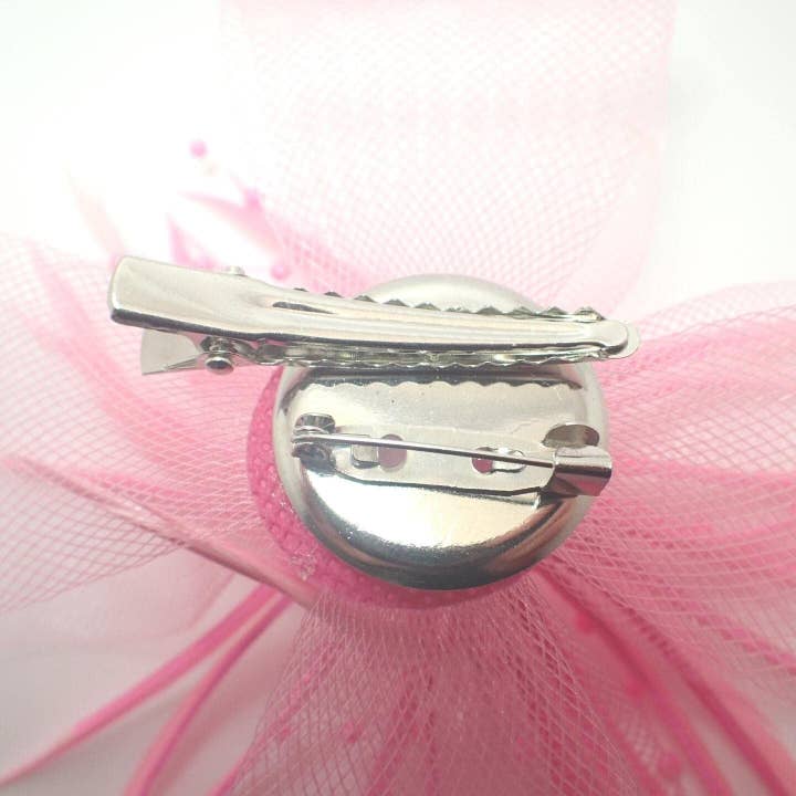 Topkids Accessories - Venta al por mayor Tocado - Mujer - Pinzas para el pelo con forma de flor, gorro de boda, pinza para el pelo, gorro Royal Ascot, con clip o diadema, diadema para niñas, mujeres13