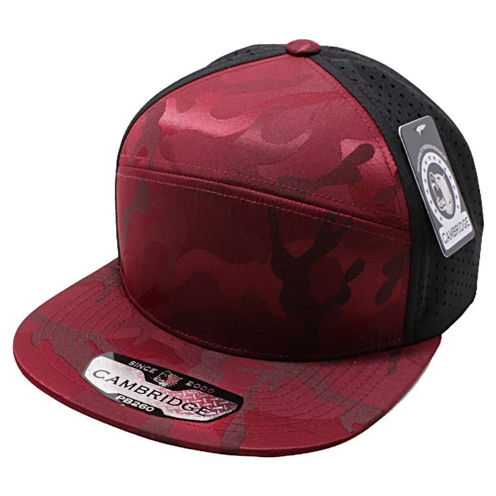 DOBBI – wholesale Truckerkeps – Unisex – Cambridge glansiga camo camper perforerad snapback-keps7