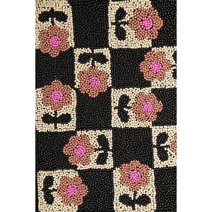 America & Beyond – wholesale Tote bag – Women's – Geo Floral Beaded Hand Tote1