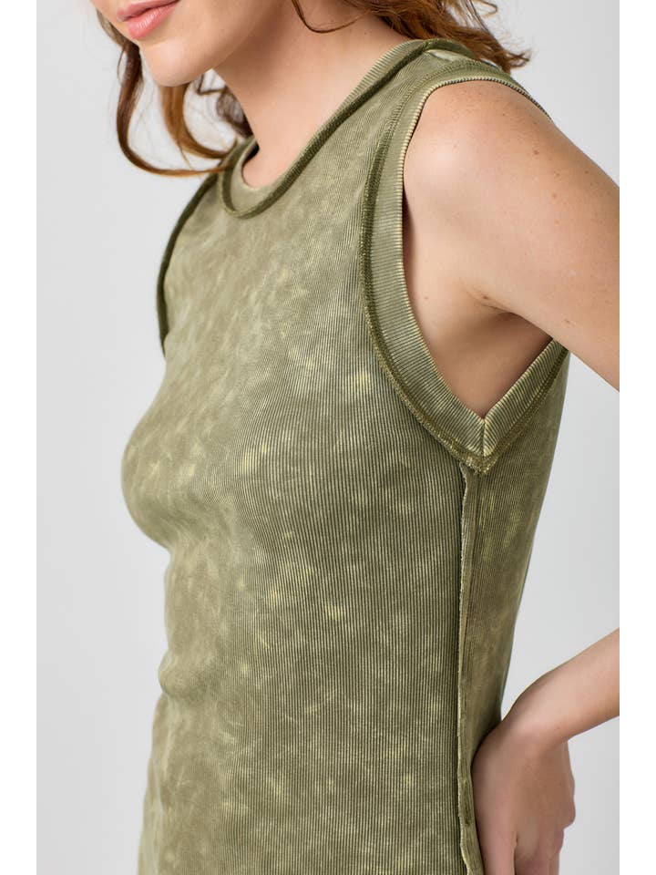 Mystree - Wholesale Tank Top - Women's - 60556 Exposed Seaming Ribbed Tank25