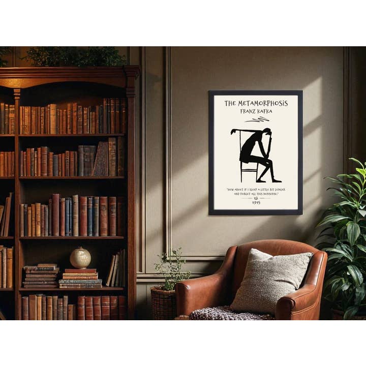 Beyond the Shelf – wholesale Art print – The Metamorphosis, Franz Kafka, Book Quote Art5