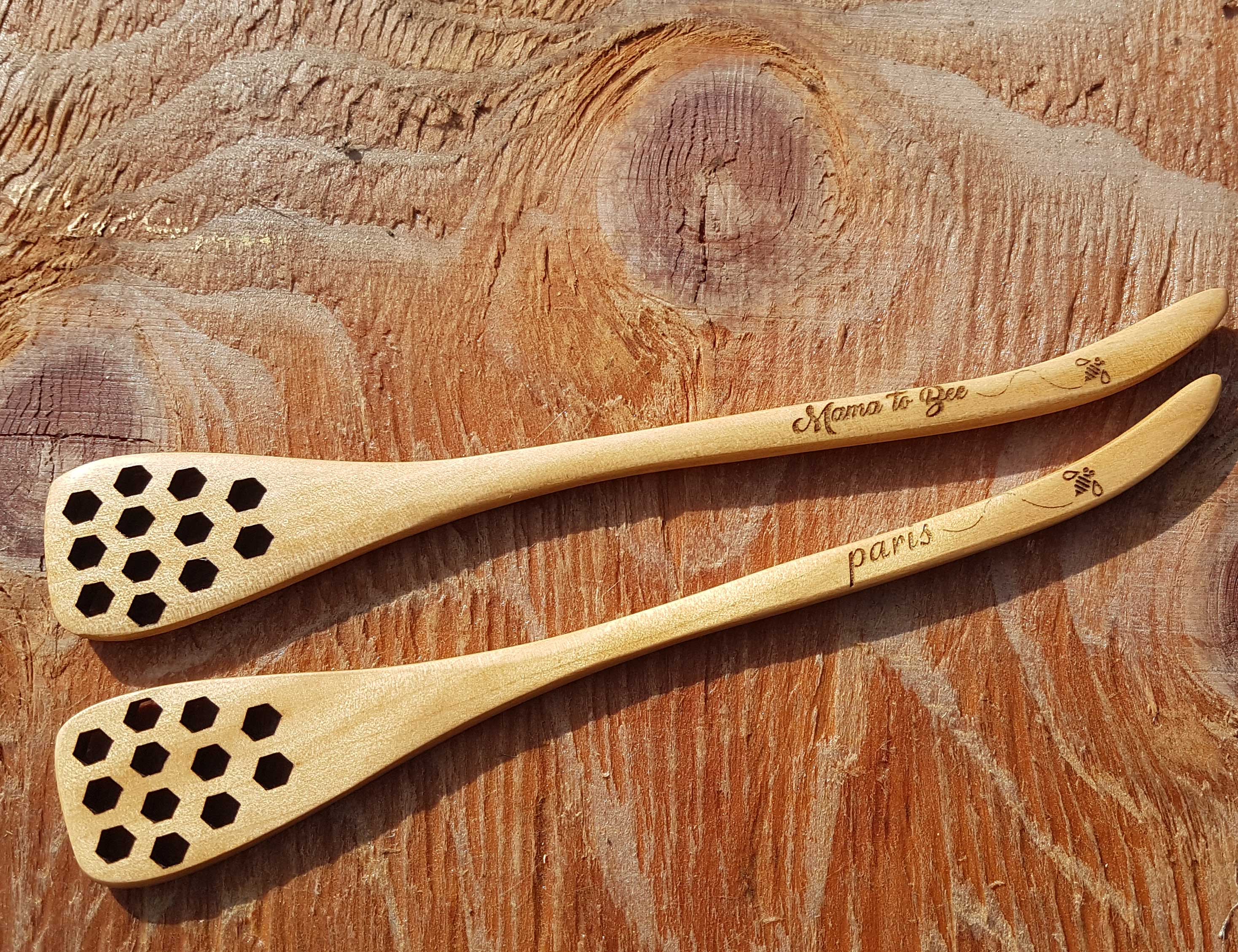 Eastvan bees - Wholesale Honey dipper - Custom Engraved Honey Dippers With Hex Holes