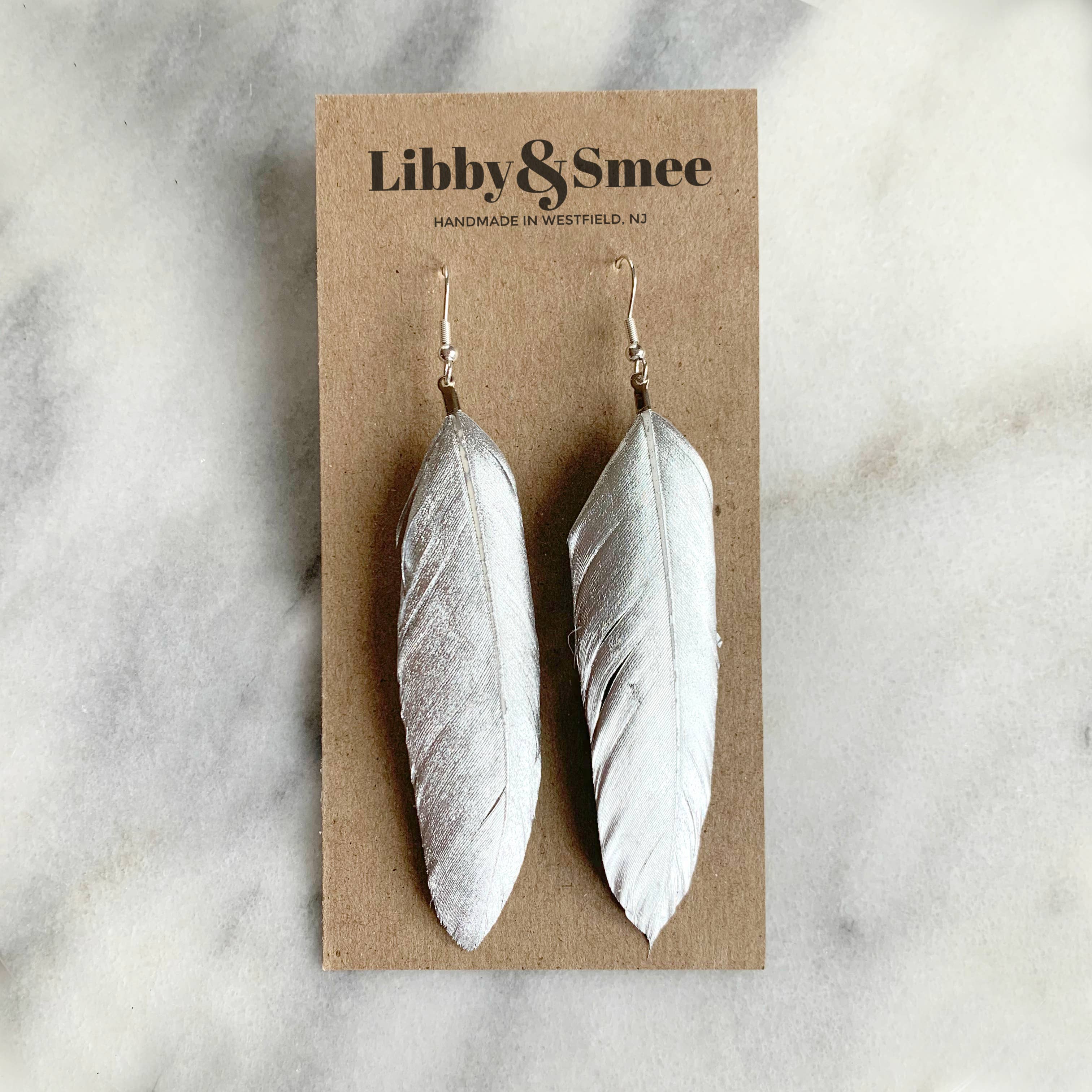 Libby & Smee - Wholesale Dangle Earrings - Gold and Silver Feather Earrings2