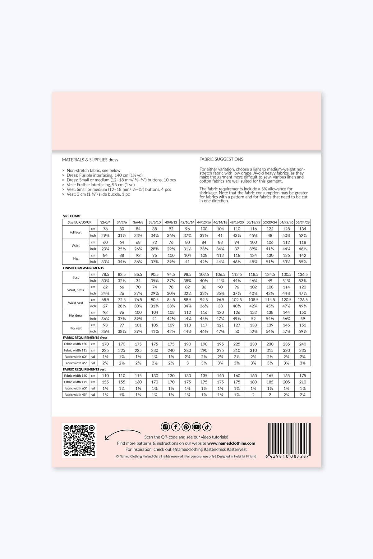 Named Clothing Finland Oy - Wholesale Craft Sewing Kit - Asteri button down dress & vest16