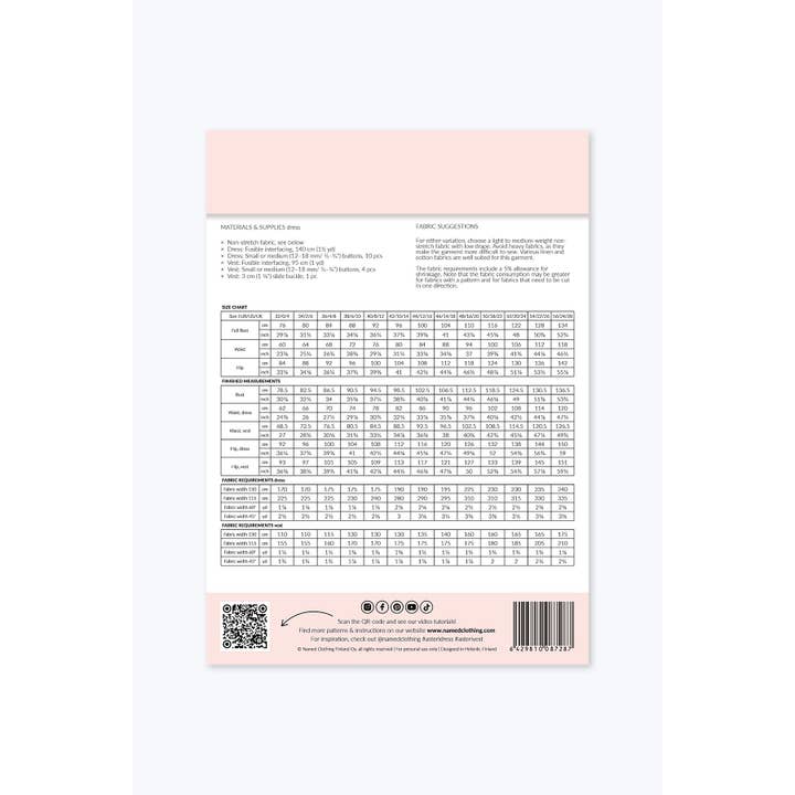 Named Clothing Finland Oy - Wholesale Craft Sewing Kit - Asteri button down dress & vest16