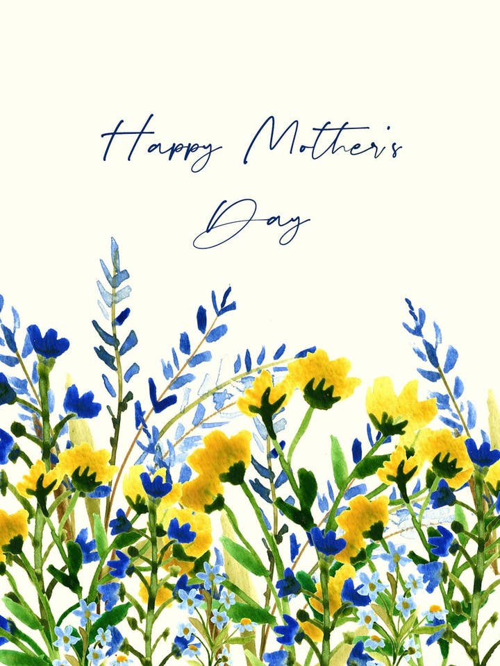 Glad mors dag - Vilda blommor för wholesale av Maria Zvaric Illustration
