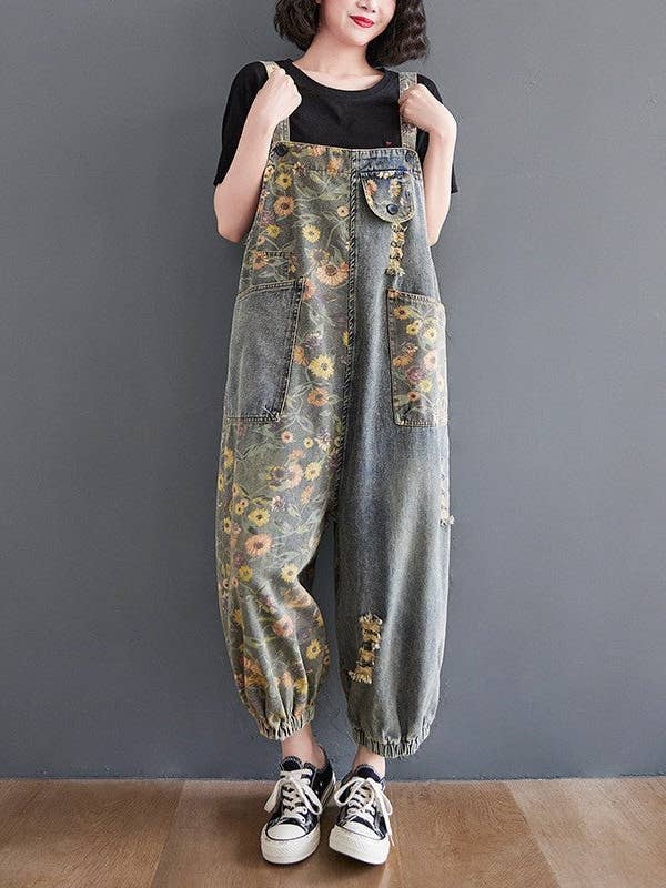 Printed Denim Overalls - Stylish And Comfortable and other Purchase Wholesale print overalls. Free Returns & Net 60 Terms on Faire trending on Faire.