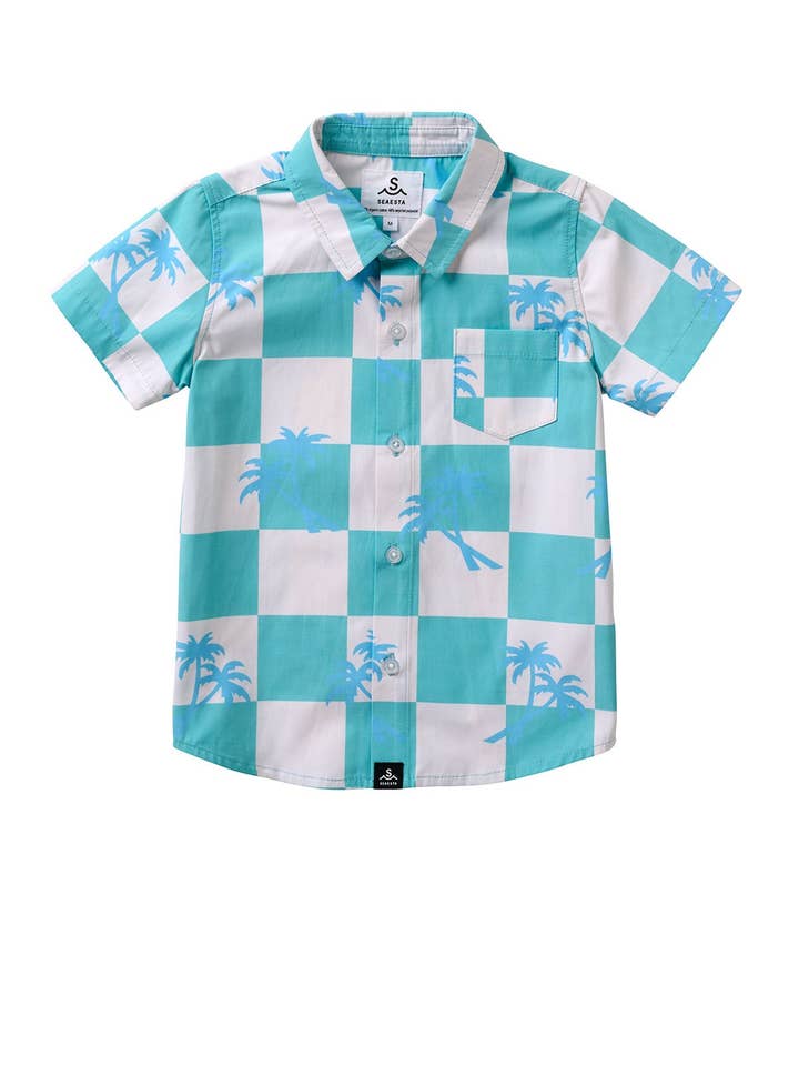 Tropical Button Up Shirt / Youth / Denim for wholesale by Seaesta Surf