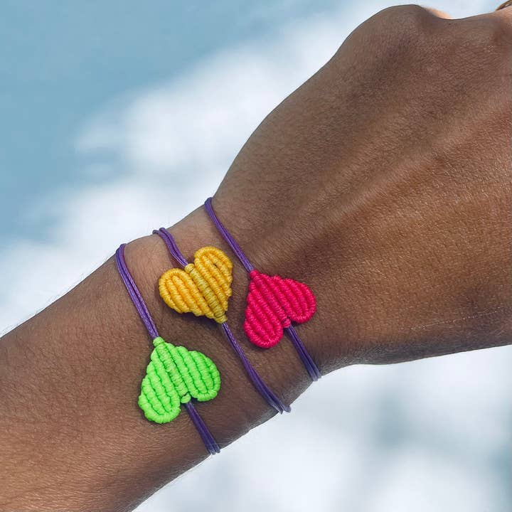 Pulseira Neon Coração por atacado de OIYA