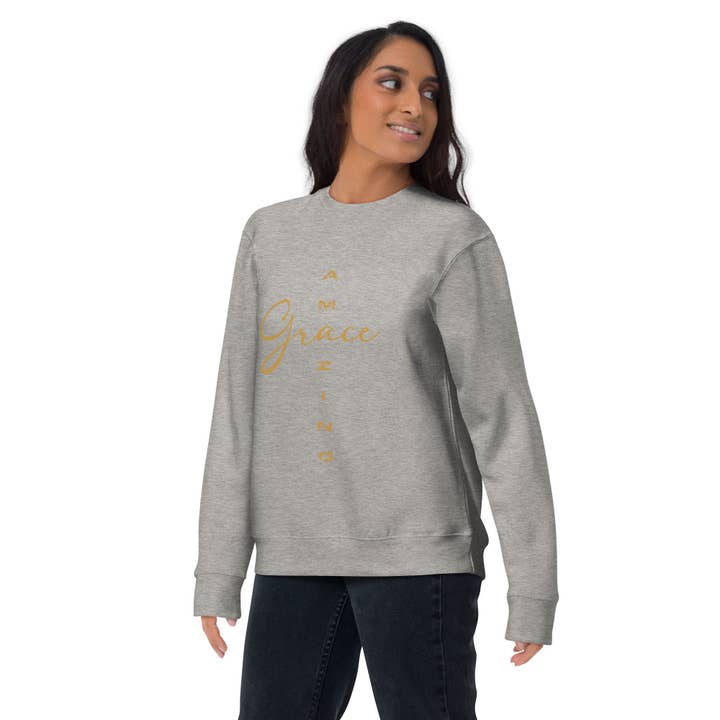 Amazing Grace Premium sweatshirt voor wholesale door iPhrase
