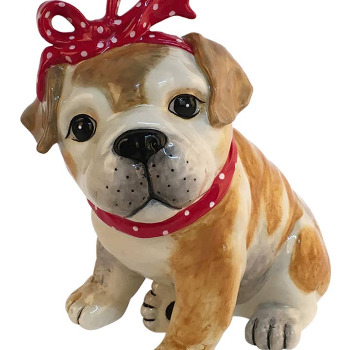 SMALL BABY BULLDOG FIGURINE for wholesale by Blue Sky Clayworks