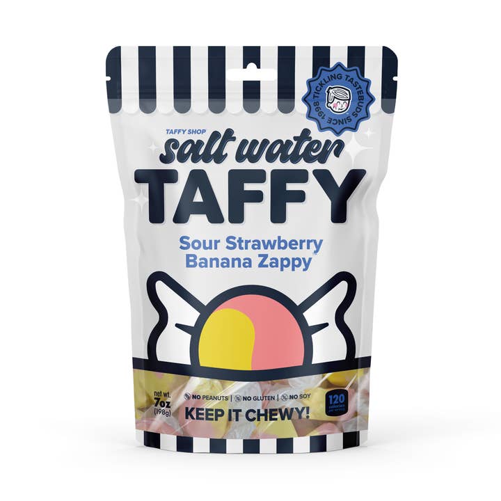 Taffy Shop - Wholesale Taffy - Sour Strawberry Banana Zappy™ Taffy 0