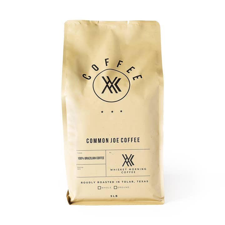 5lb Common Joe for wholesale by Whiskey Morning Coffee