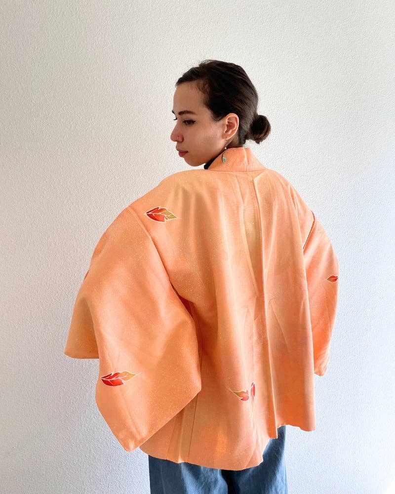 KimonoZen - Venta al por mayor Kimono - Mujer - Chaqueta Haori Kimono Hojas de Otoño4
