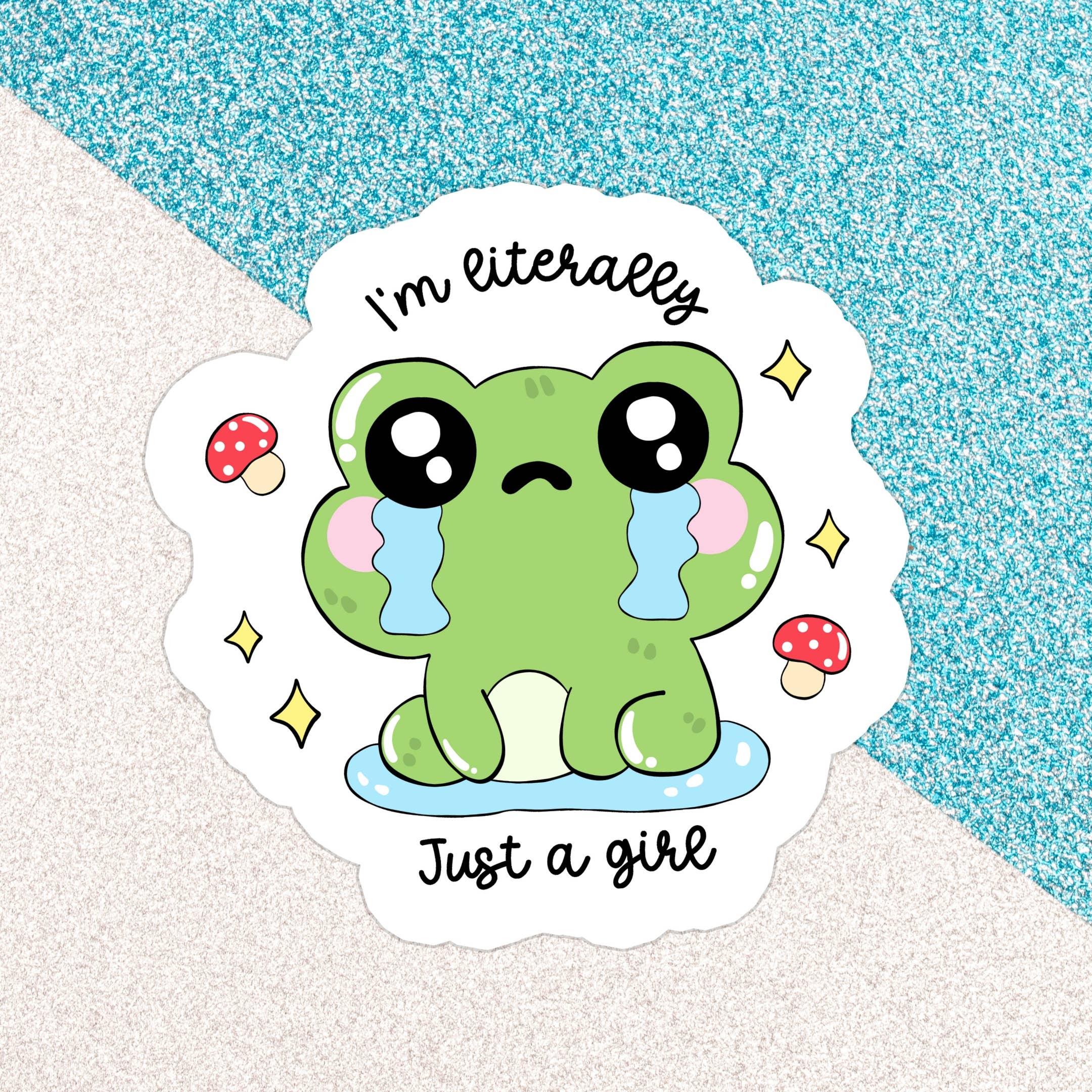Stickers+ X Ashley Bexar - Wholesale Sticker - Cute Frog Funny Mental Health Waterproof Vinyl Sticker0