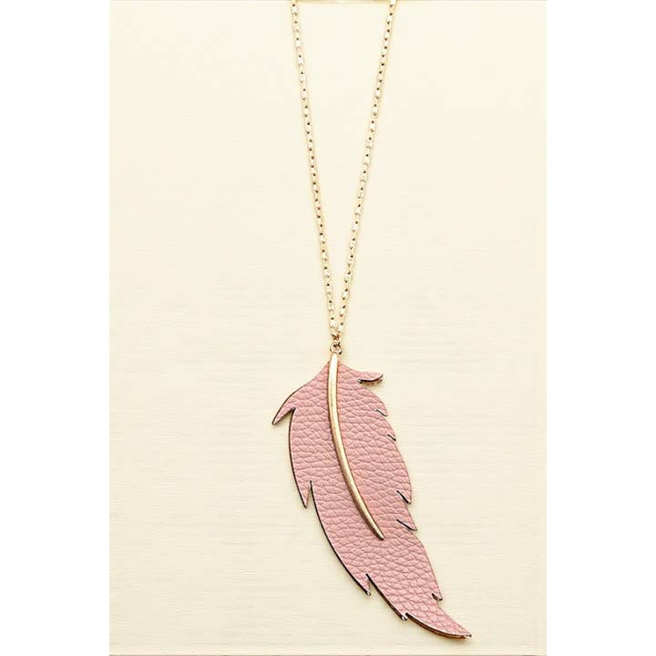 Andrea Bijoux - Wholesale Pendant/Charm Necklace - ELONGATED LEAF CUT PENDANT NECKLACE7