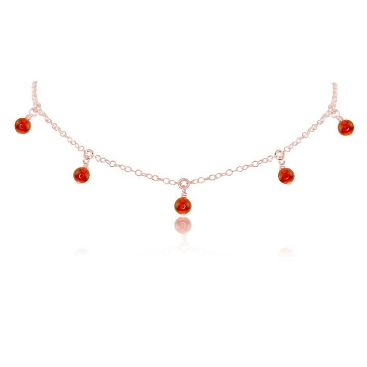 Luna Tide - Wholesale Choker/collar - Carnelian Bead Drop Choker5