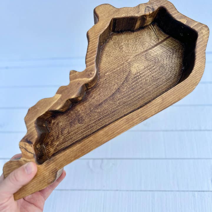 Wood Bowl Candle Supply – Suporte de vela por atacado – Kentucky State Safe Candle Ready Farmhouse Tigelas Rústicas de Madeira1