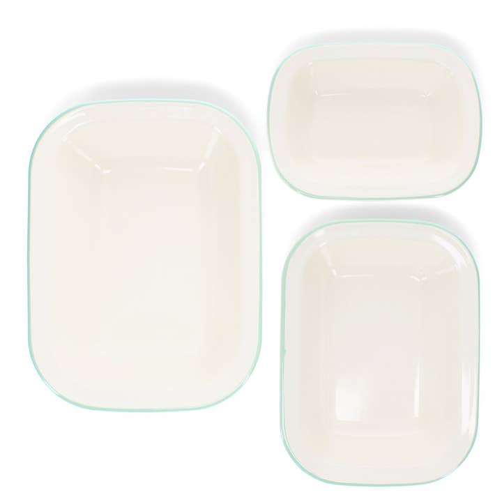 Rex B2B - UK – wholesale Baking dish – Enamel Pie Dishes (Set of 3) - Pistachio4