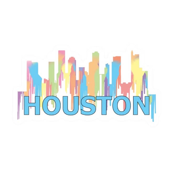 Houston Skyline Sticker for wholesale by Gavi Leveaux