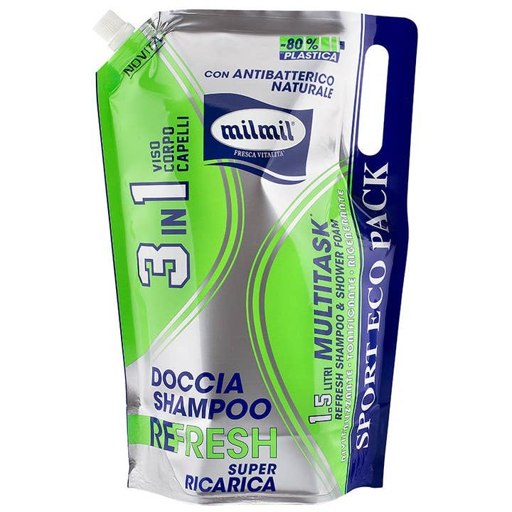 Refresh Shower Shampoo 3In1 Påfyldningspose 1500Ml for engroshandel hos Mil Mil 76