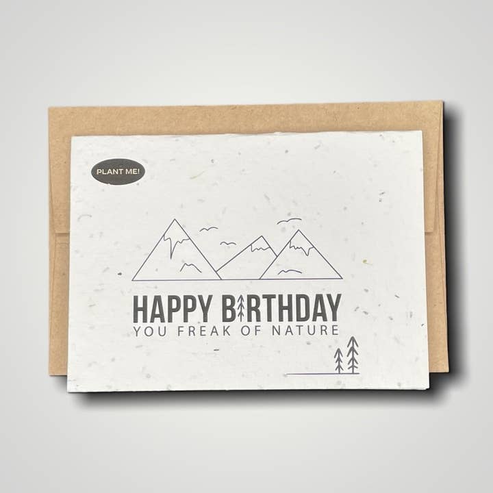 Carte de vœux à planter Happy Birthday You Freak of Nature pour la vente par Plantable Greetings