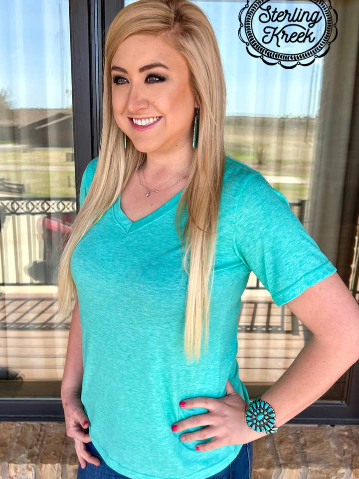 Sterling Kreek – wholesale T-shirt – women's – SIMPLE STERLING TURQUOISE0