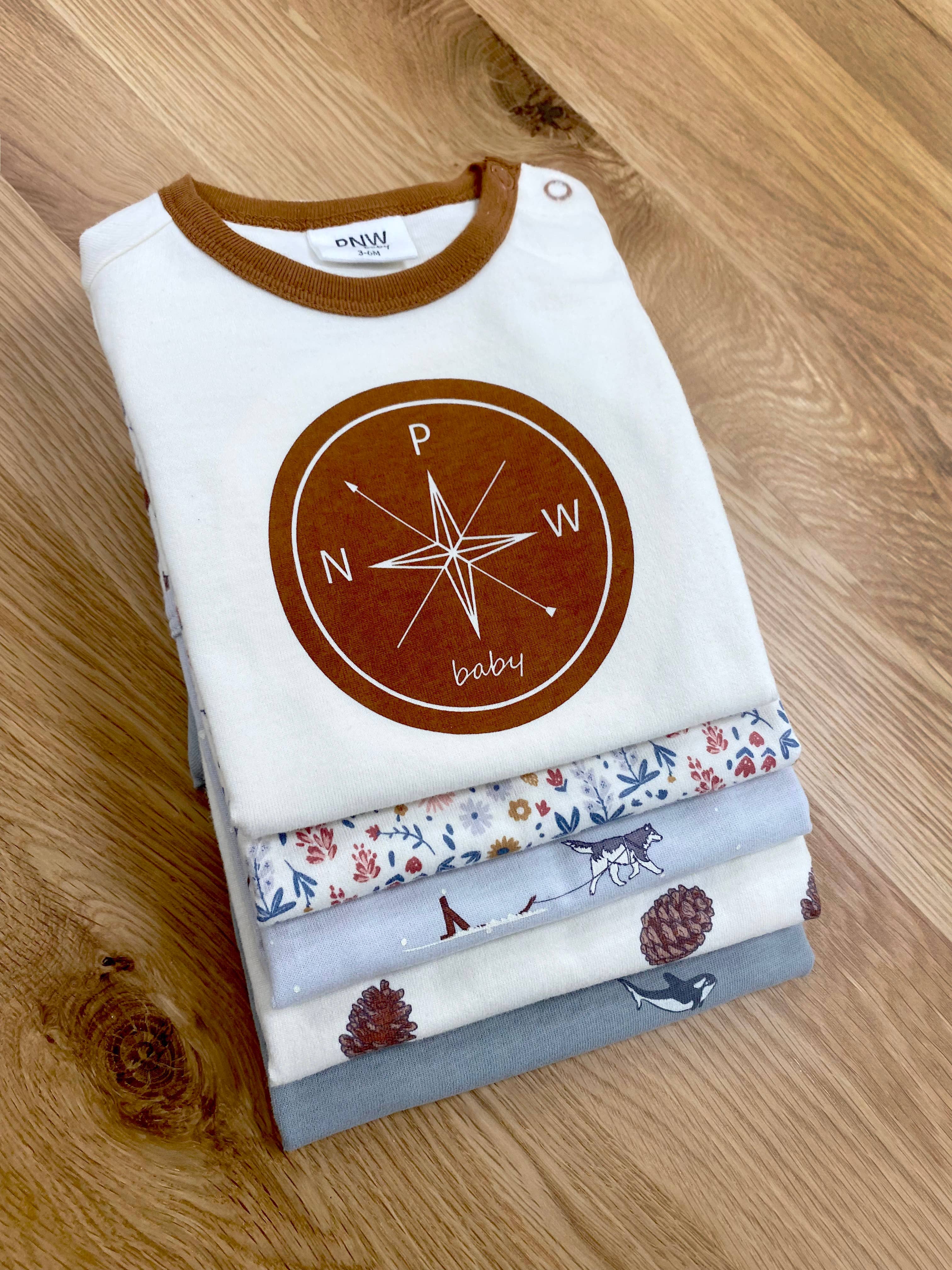 City Mouse Studio - Vendita all'ingrosso Tutina - Neonati - Tutina con Piedini con Zip per Neonati PNW - Pigne Naturali4