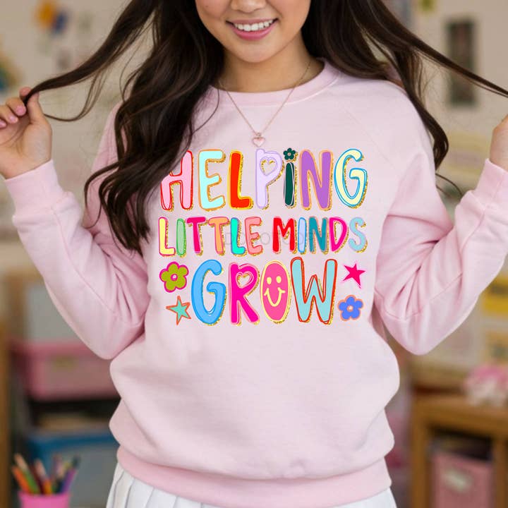 Helping Little Minds Grow DTF Heat Transfer for wholesale by Trendy Transfers