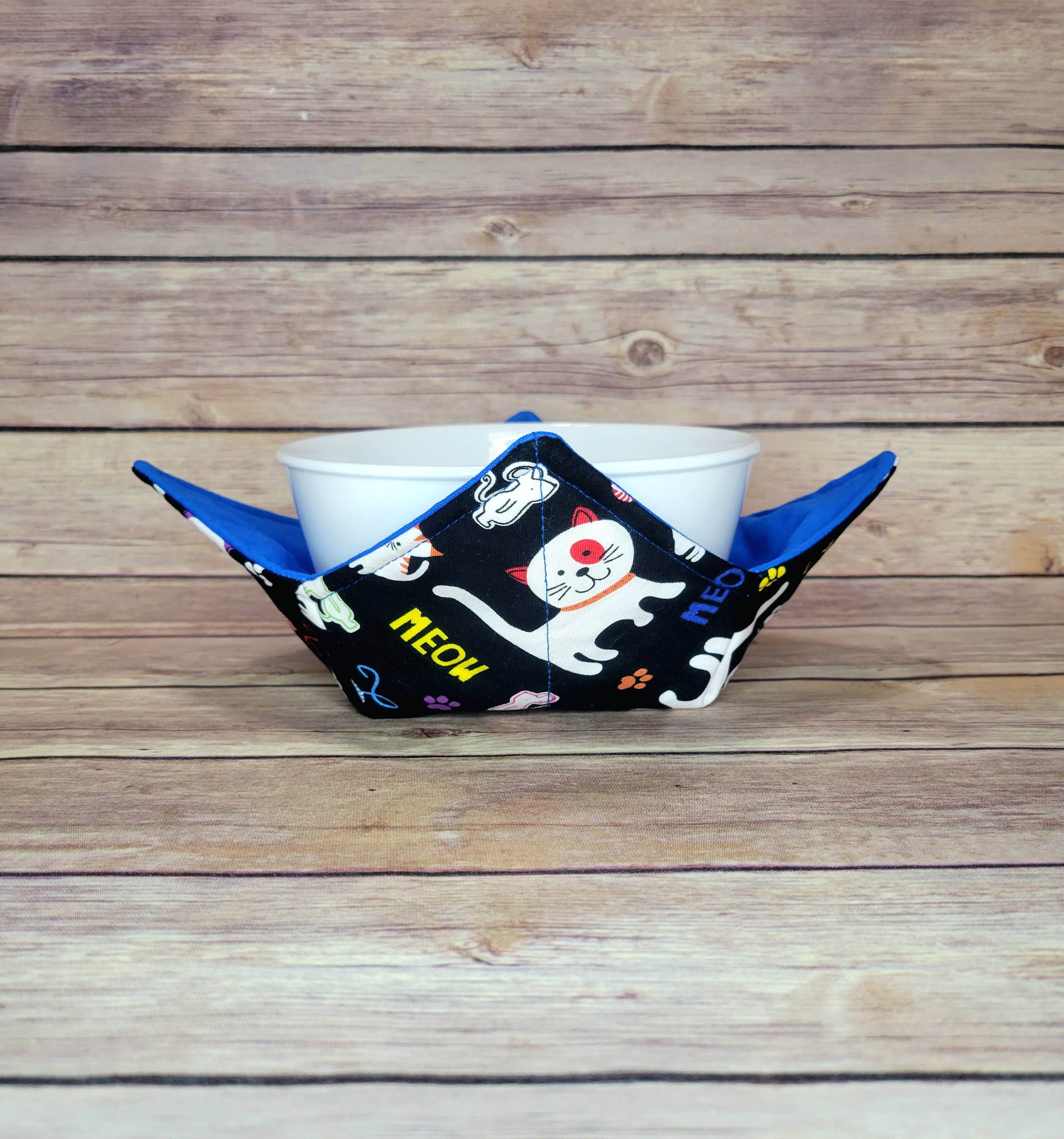 Burpie Bibs Boutique - Wholesale Oven Mitt/Pot Holder - Cat Bowl Cozy | Flower Cat Kitten Hot Pad | Padded Holder6