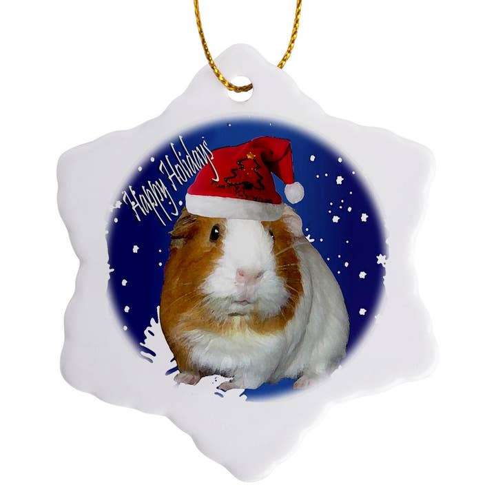 3dRose, Cochon d'Inde de Noël, Ornement pour la vente par 3dRose