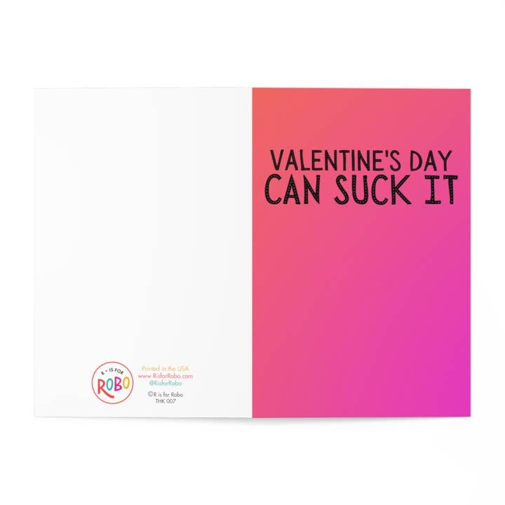 R is for Robo – Cartão de Dia dos Namorados por atacado – Cartão Anti-Dia dos Namorados Cartões engraçados do Dia dos Galentines Sassy2